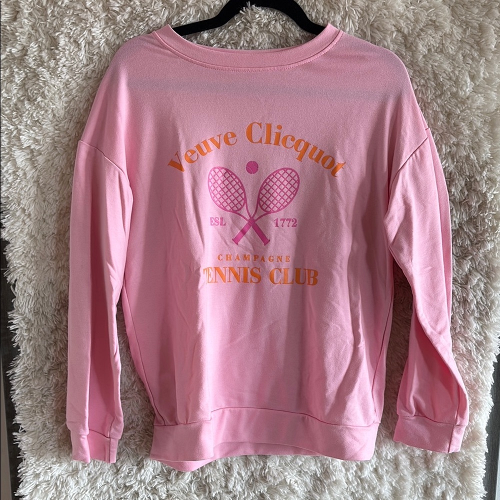 Baby Pink Veuve Clicquot Tennis Club Sweatshirt